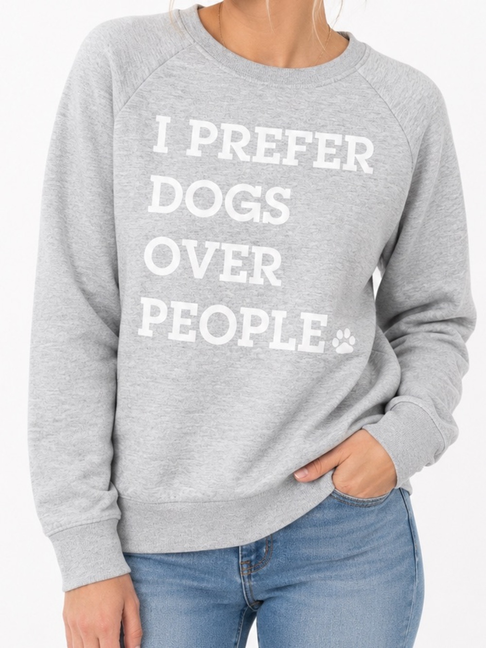 Freeze Gray 'I Prefer Dogs Over People' Sweatshirt